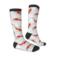 thumbnail image 3 of JUNZAN Fun Novelty Knee Warmer High Socks-Koi Fish Corals,Spring Summer, 3 of 9