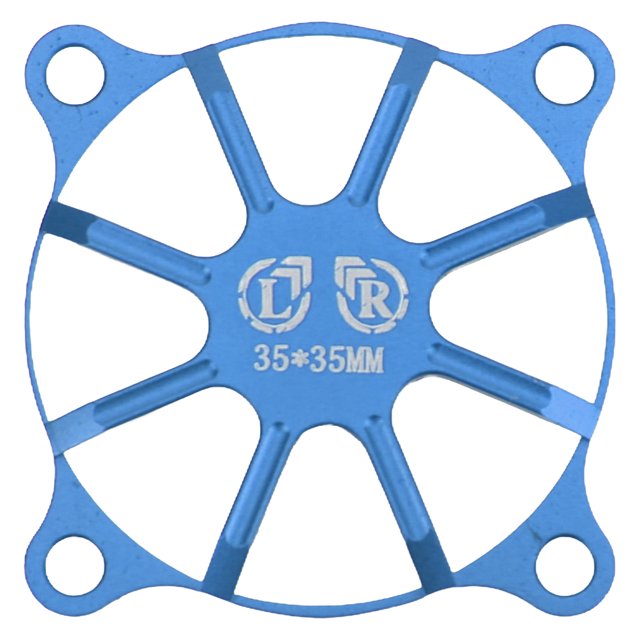 Motor Cooling Fan Cover Aluminum Alloy Heat Dissipation Fan Protective Cover for RC Car Dark Blue