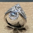 thumbnail image 3 of EOEMY Gorgeous Cubic Zircon Jewelry 925 Silver Filled Rings Women Wedding Gift Sz 6-10-7, 3 of 5