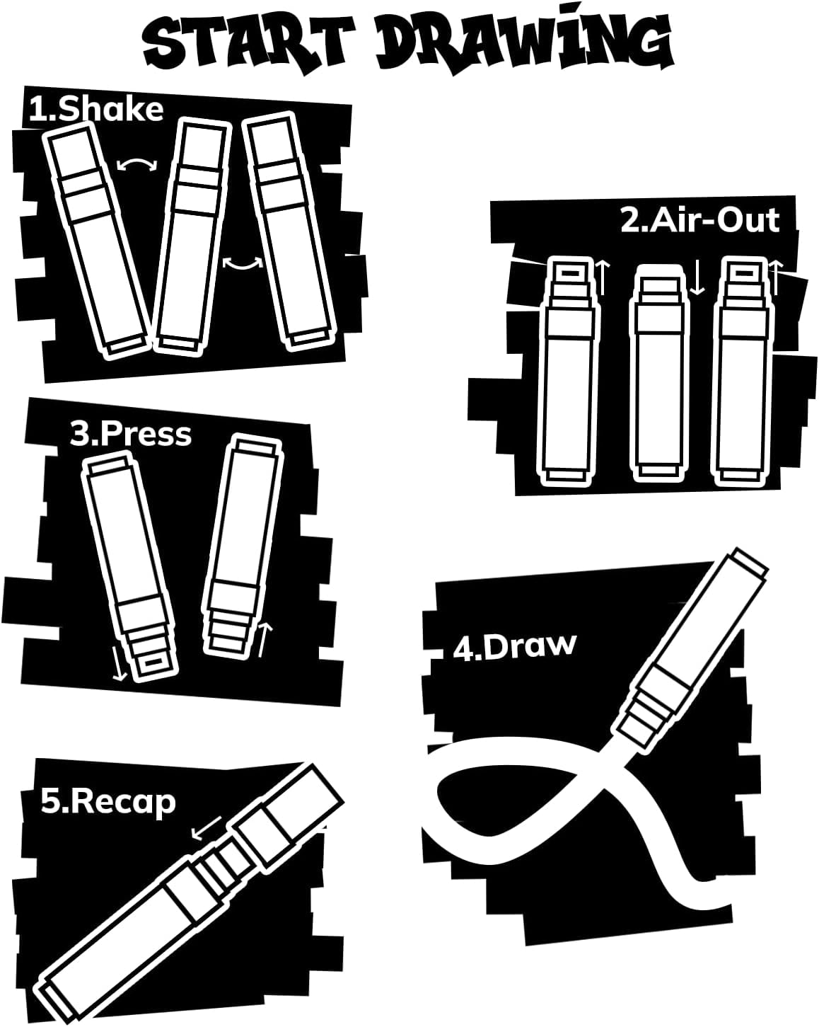 JusArt 4 Pcs White Jumbo Poster Marker Set, 15mm Wide Tip and 0.7mm Fine Tip, Acrylic Paint Markers for Rock, Fabric, Glass, Metal, Wood