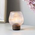 thumbnail image 7 of Mainstays Pink Glass Rechargeable Accent Light with Warm Walnut Finish, 7 of 7