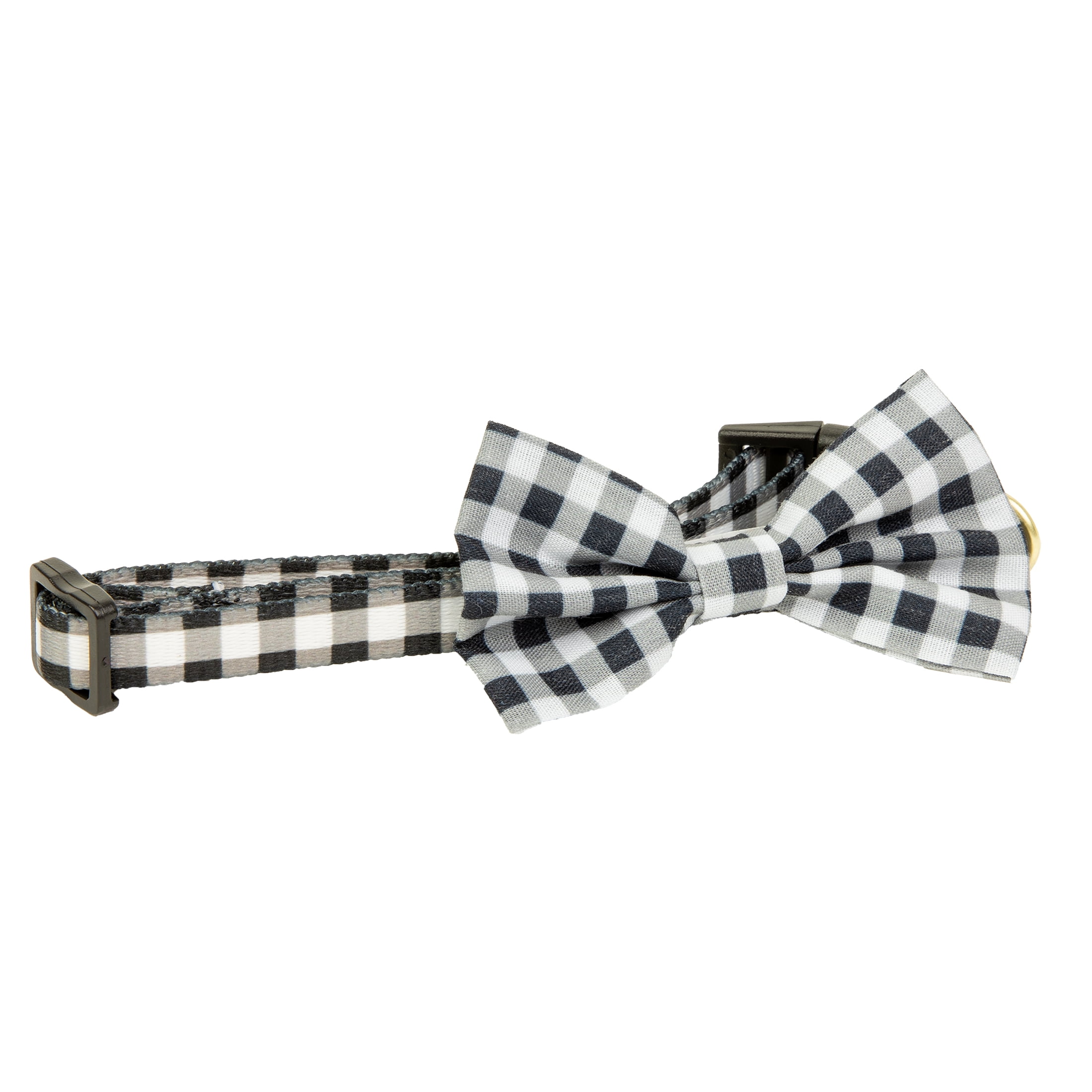 Vibrant Life Gingham 3D Bow Tie Dog Collar, Size Xsmall