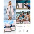 thumbnail image 5 of Pink Grey Striped Beach Towels Oversized Super Absorbent, Gray Modern Abstract Art Lightweight Bath Towel Quick Dry Sets For Bathroom/Pool/Rv Camping/Beach Play/Gym Room/Picnic 35"x70", 5 of 8