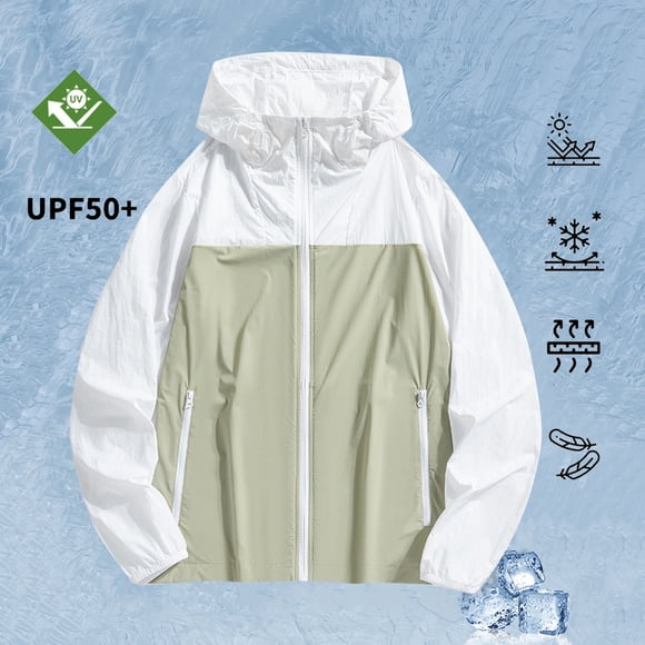 Sun Protection Shirt UPF 50+ Cooling Quick Dry Stretch Hooded Jacket for Fishing Outdoor Exercise, Men Women Breathable UV Workout Coat Long Sleeve Casual