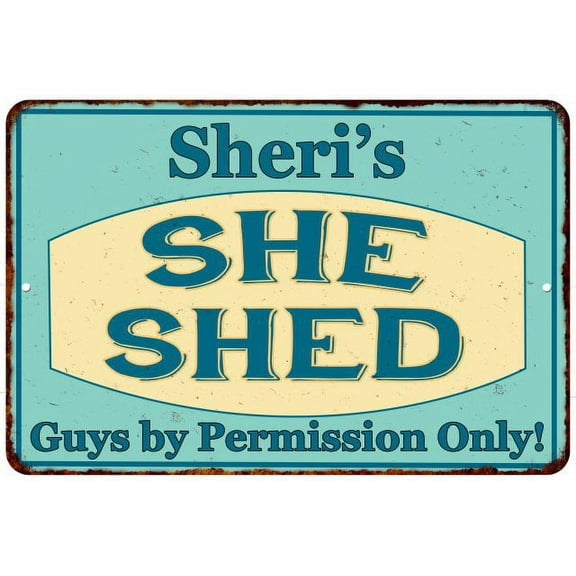 Sheri's SHE SHED Metal Sign Wall Decor Gift 8x12 108120039382