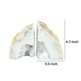thumbnail image 5 of Natural White Geode Bookends - Bohemian Bliss Decor - Textured Rock Bookends for Shelves, 5 of 5