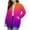 Hot Pink Womens Blouses, variant on Cardigans for Women Plus Size Lightweight Graphic Shirt Open Front Gradient Color Jacket with Pockets