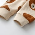 thumbnail image 6 of Baby Boy Clothes Bear Cartoon Pattern Long Sleeve Tops and Long Pants Set Fall Sweatsuits Outfits Beige 12-18 Months, 6 of 6