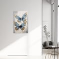 thumbnail image 2 of ZHONGYUTONG Butterfly Canvas Wall Art Blue Butterfly Pictures Wall Decor Abstract Painting for Living Room Decor Framed (12.00" x 18.00"), 2 of 5