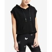DKNY Sleeveless Cropped Hoodie Black XL