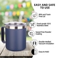 thumbnail image 5 of Neihepal 14oz Double Wall Vacuum Insulated Coffee Mug with Leakproof Lid & Handle, 4 Pack, Navy, 5 of 7