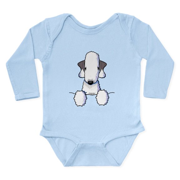 CafePress - Kiniart Bedlington Ter Long Sleeve Infant Bodysuit - Long Sleeve Cotton Baby Bodysuit
