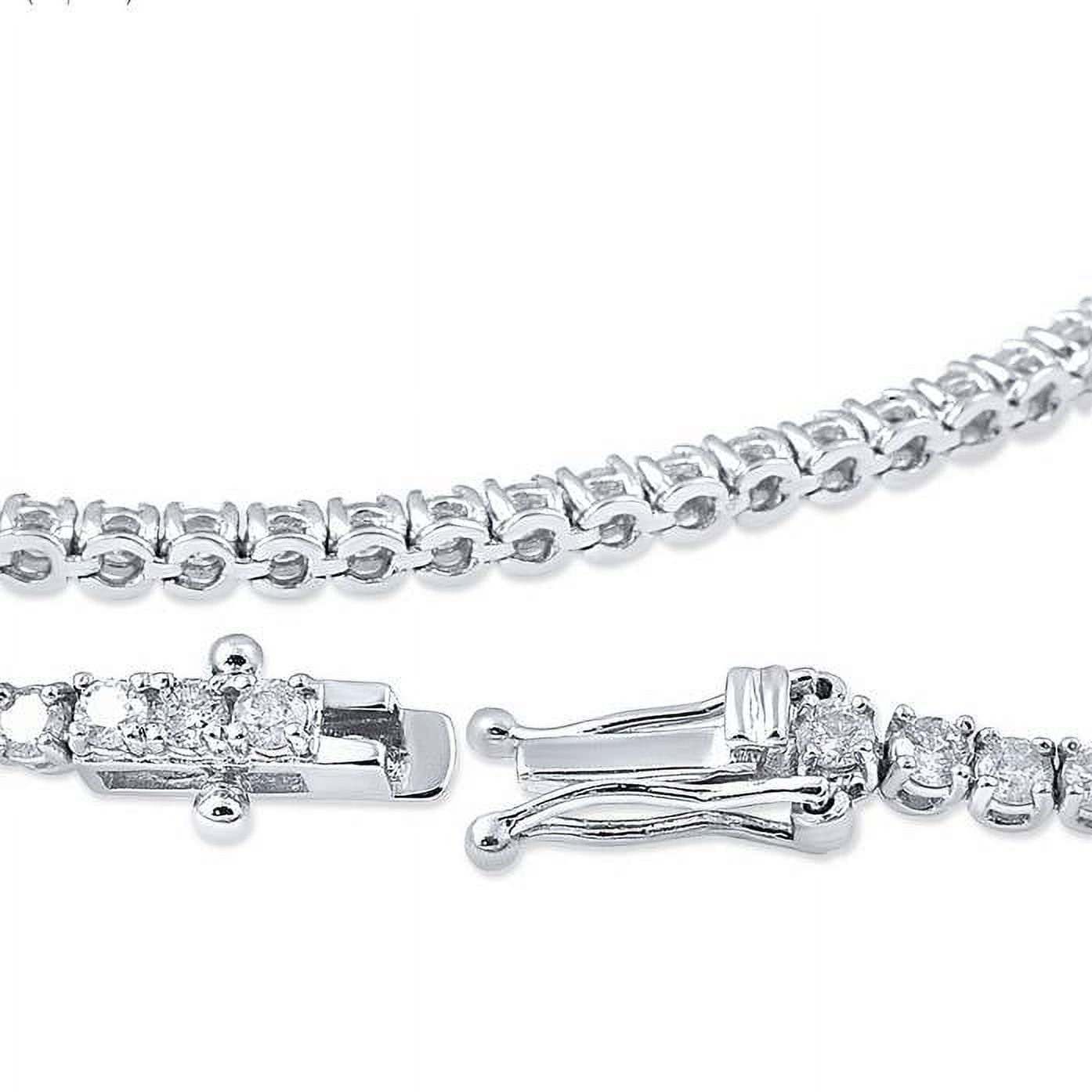 Pompeii3 3ct. Round Cut Diamond Tennis Bracelet In 14k White Gold 7