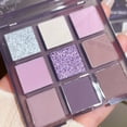 thumbnail image 5 of 9 Colors Eyeshadow Palette Matte Shimmer Glitter Purple Grey Smokey Style Cosplay Makeup, 5 of 5