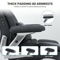 thumbnail image 3 of EOP 600LBS Big and Tall Heavy Duty Office Chair, Ergonomic Massage Desk Chair with 4D Adjustable Armrests, Fabric Executive Chair with Lumbar Support & Quiet Dual Rubber Wheels, Black, 3 of 11