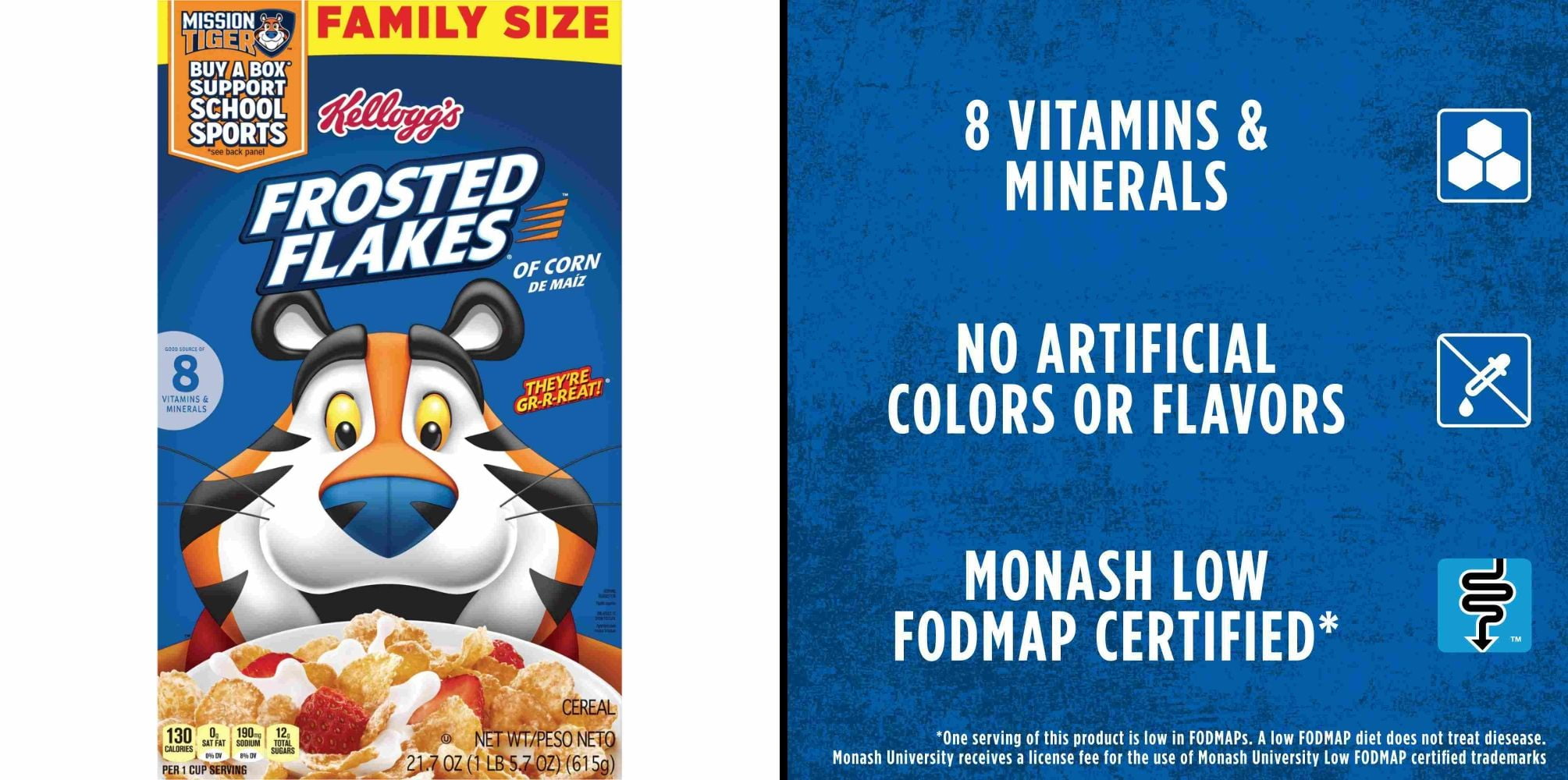 Kellogg's Frosted Flakes Cereal 21.7 oz & Kellogg's Raisin Bran Original 24 oz