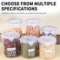 thumbnail image 5 of JeashCHAT Overnight Oats Containers with Lids, Round Food Storage Containers, Kitchen Bulk Food Storage Jars with Airtight Snap Lock, BPA Free Plastic, 1000ml, 5 of 6