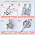 thumbnail image 6 of Y2K Star Heart Keychain Handbag Charms Silver Aesthetic Lock and Key Pendant Purse Charms for Handbags Backpack 2000s Accessories, 6 of 14