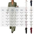 thumbnail image 3 of Womens Two Piece Outfit Long Sleeve Breasted Blazer High Waist Straight Leg Pants formal Business Suit White XL(XL), 3 of 7