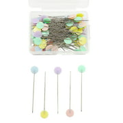 300PCS Plastic Flat Head Pins Straight Quilting Pins Mixed Color DIY Sewing Needles, Light Color Flower