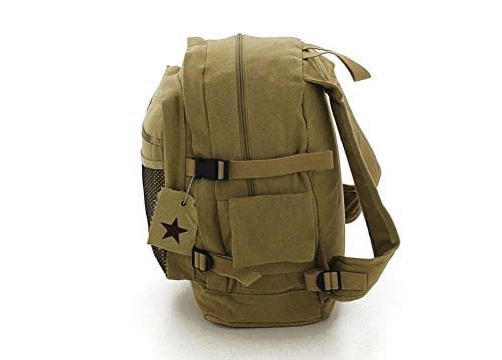 Rothco Vintage Canvas Backpack Ii/Star - Khaki - image 5 of 6