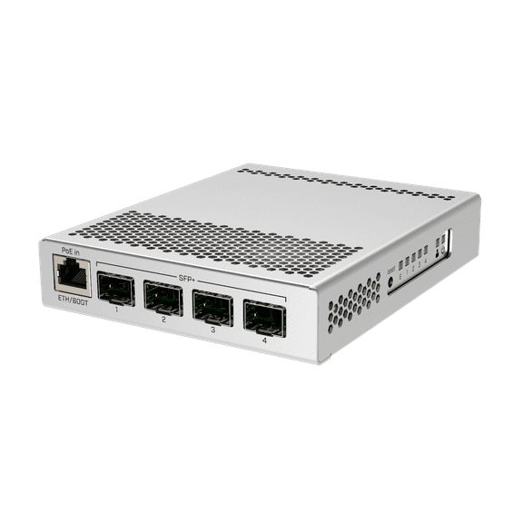MikroTik 5-Port Desktop Switch, 1 Gigabit Ethernet Port, 4 SFP  10Gbps Ports (CRS305-1G-4S IN)