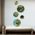 thumbnail image 3 of Designart "Visionary Gold And Turquoise Goddess III" Modern Woman Metal Wall Art Set of 5 Piece, 3 of 5