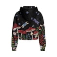 thumbnail image 2 of Chaqlin Mushroom Dragonfly Kids Quarter Zip Up Sweatshirt with Pocket Oversize Plus Size Soft Loose Athletic Top Fall Autumn Clothes Size 7-8, 2 of 7