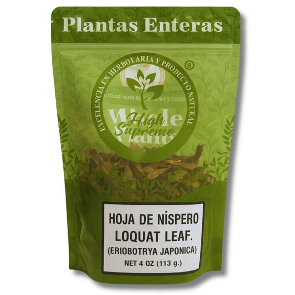 Loquat Leaf Herbal Tea – 4 oz (113g) – Hojas de Níspero – 100% Natural, Wildcrafted – Non-GMO, Gluten-Free, Vegan – Loose Leaf – Resealable Bag – by High Supreme