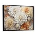 thumbnail image 2 of Designart "Minimalist Beige And White Mums Painting II" Mums Floater Framed Canvas Prints, 2 of 5