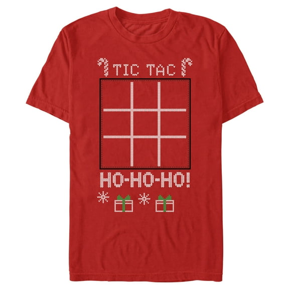 Men's Lost Gods Tic Tac Hohoho  Graphic Tee Red X Large