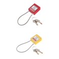 thumbnail image 1 of LOVIVER 2Pcs Padlocks Lockout Security Locks Shackle Height-130mm, 1 of 8