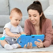 Kids Tablet, 7 inch Android Tablet for Kids, 4GB RAM 32GB ROM 1TB Expand, Toddler Tablet with Parental Control, IPS Screen, Dual Camera, Educational, Games, Shockproof Case for Boys/Girls (Blue)