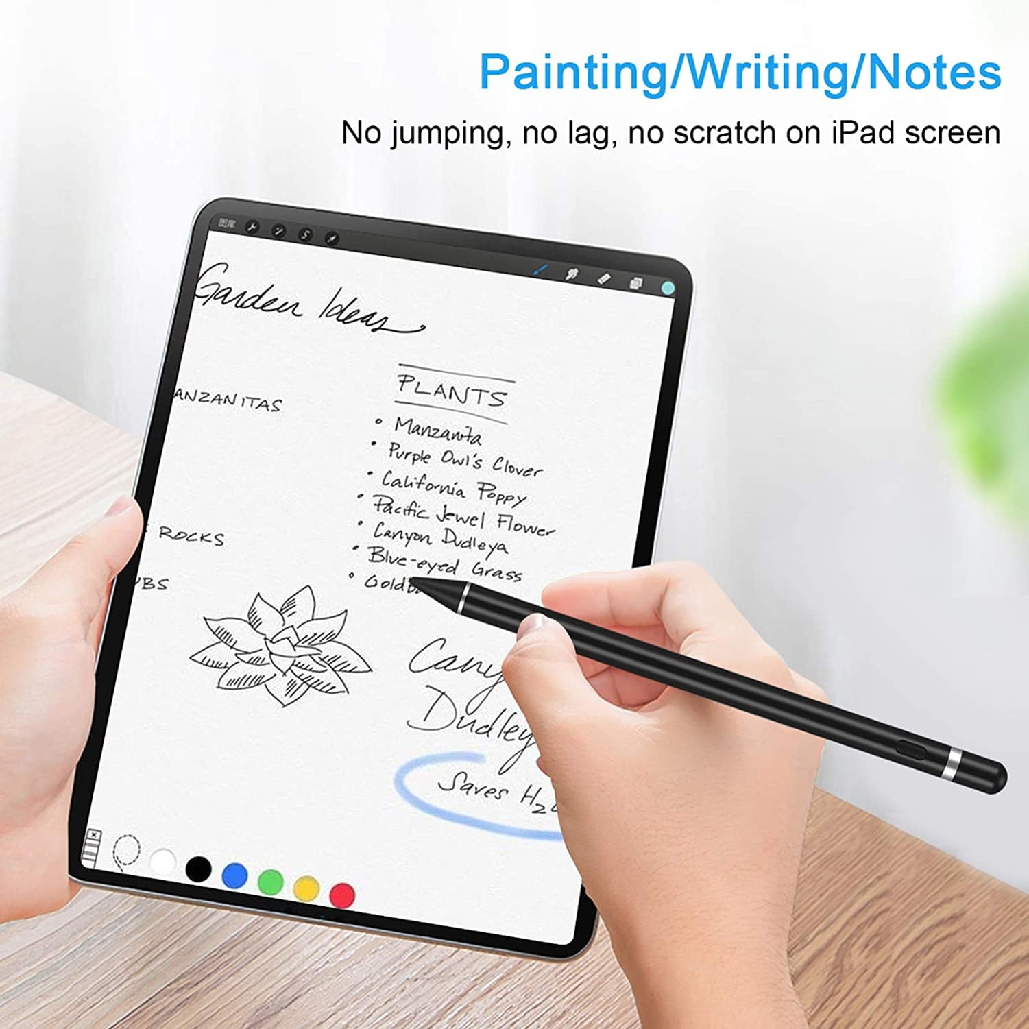 For iPhone 15/Pro/Max/Plus - Active Stylus Pen Digital Capacitive Touch Rechargeable Palm Rejection
