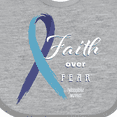 thumbnail image 4 of Inktastic Faith over Fear Hydrocephalus Awareness with Blue Ribbon Boys or Girls Baby Bib, 4 of 4
