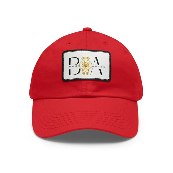 Dad Hat with Leather Patch (Rectangle)