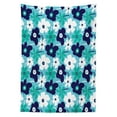 thumbnail image 3 of Ambesonne Aqua Tablecloth Rectangular Table Cover, Spring Flowers, 52"x70", Multicolor, 3 of 4