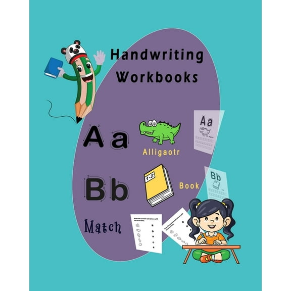 Handwriting Workbook: Practice Workbook for Kid, Age 3-5, Capital & Lowercase Letter ABC Alphabet Writing Practice with , (Paperback)
