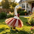 thumbnail image 6 of Nkmbld Porch Goose Decor, Cute Goose Clothes for 23" Lawn Statue, Farmhouse Big White Gooses Sculpture Decoration for Garden Lawn Yard and Patio, 6 of 8