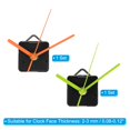 thumbnail image 3 of Uxcell Quartz Clock Movement Replacement Kit 1/2" Shaft for 2 to 3mm Clock Dial Thickness Green/Orange 1 Set, 3 of 7