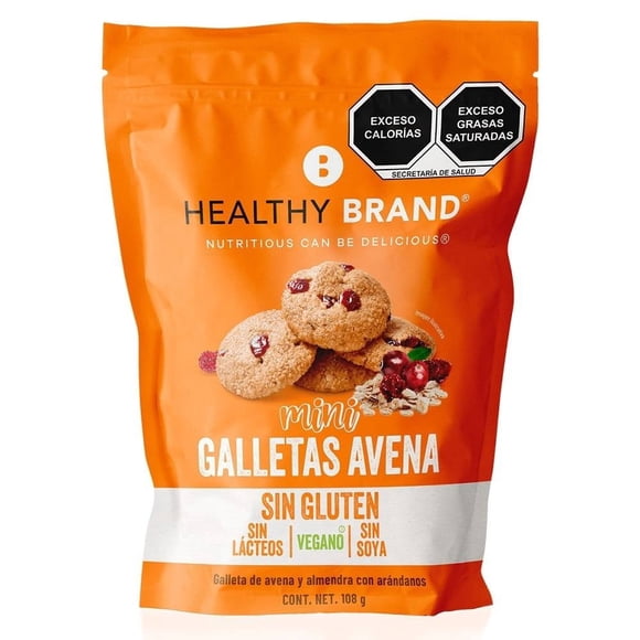 Galletas Healthy Brand de avena y almendra con arándanos keto 108 g