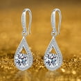 thumbnail image 2 of HANXIULIN Women's Earrings Drop Earrings Fashion Drop Jewelry Water Drop Shaped Crystal Jewelry Earrings Dangle Earrings, 2 of 9