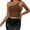 Brown, variant on lmcalzta Womens Crop Tank Tops One Shoulder Slim Fitting Sleeveless Trendy Going out Camisole Tops