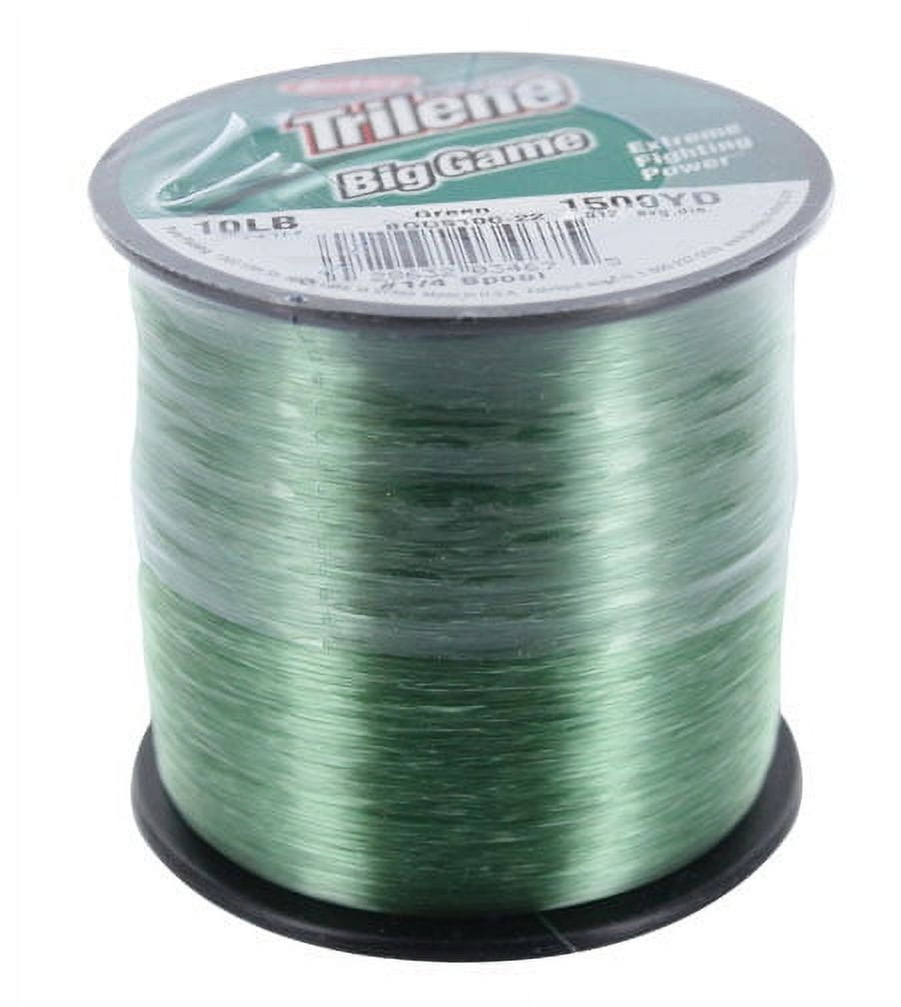 (2 pack) Berkley Trilene® Big Game™ Monofilament Fishing Line, Green, 10 lb Test Strength, 1500 yd