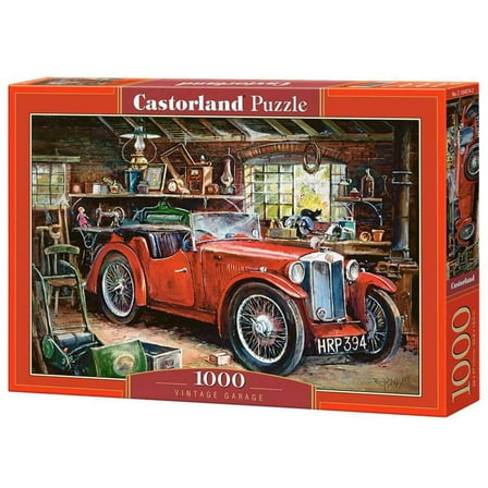 1000 Piece Jigsaw Puzzle, Vintage Garage, automobile, Classic car, Adult Puzzle, Castorland C-104574-2