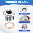 thumbnail image 3 of Uxcell M20 Metric Inner Hex Head, 4 Pcs Thread Sensor Plug Standard Pipe Fitting Plug, 3 of 7