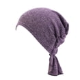 thumbnail image 2 of Turban Cap for Women Muslim Adjustable Solid Color Hat Leisure Stand-Ear Chemo Cap Headwear Turban Caps for Women Purple One Size, 2 of 2