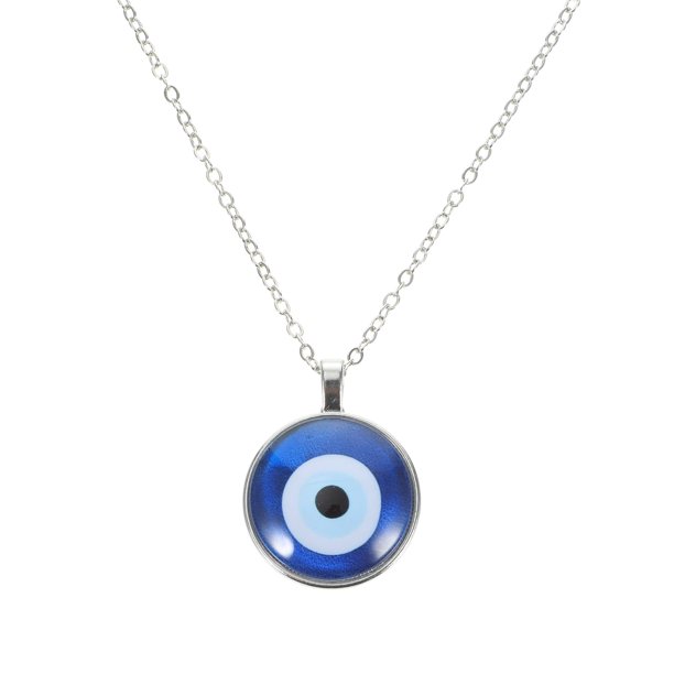 Collar con colgante de cadena de mal de ojo para mujer, joyería protectora, regalo de cumpleaños