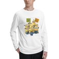 thumbnail image 2 of Minions Men'S T-Shirt Basic Cotton Crew Neck Long Sleeve Shirts Print Cool Graphic Tees Medium, 2 of 5