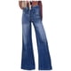 thumbnail image 1 of Gibobby Jeans dama Pantalones vaqueros de pierna ancha para mujer, pantalones holgados con parte inferior de campana y cintura elástica de cintura alta(Azul,G), 1 of 5